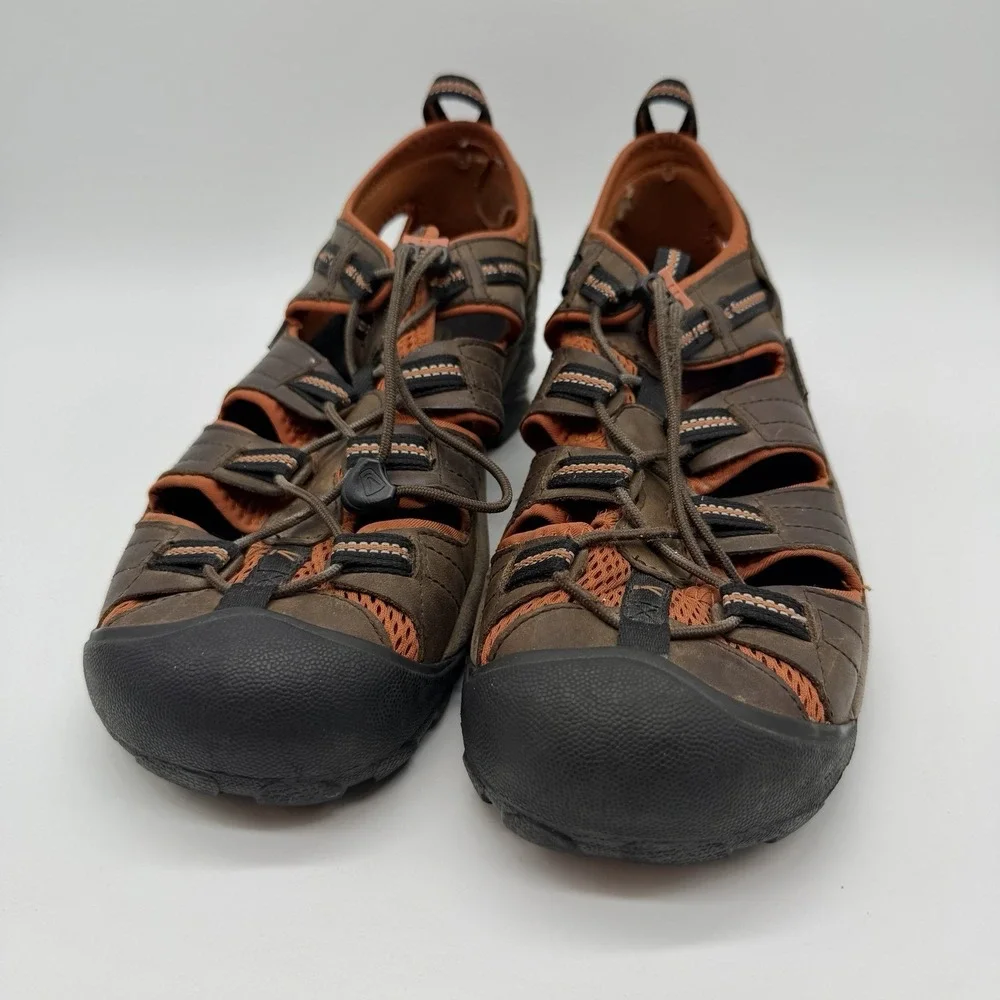 Keen Sandals Men's 11.5 Brown Leather Arroyo II Waterproof‎ Hiking Trail Outdoor